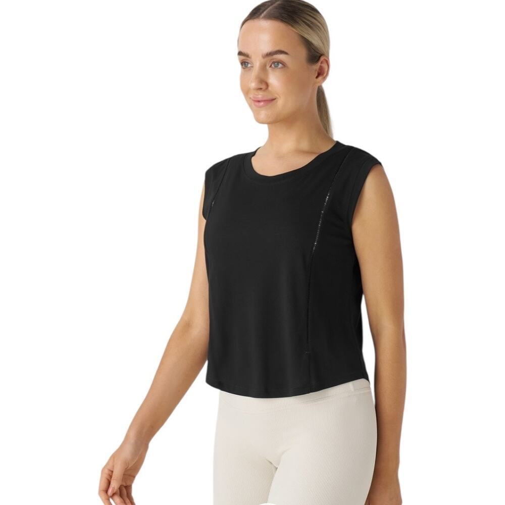 Halara Black Round Neck Cut Out Yoga Tank Top Women’s Activewear Size XL NEW!!